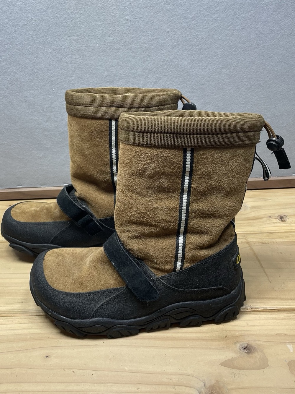 Cabela's Leather Shearling Lining Brown & Black Winter Boots Men’s 10M